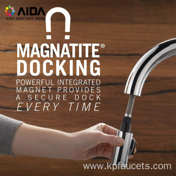 Brushed Nickel 304 Magnetic Smart Kitchen Faucet